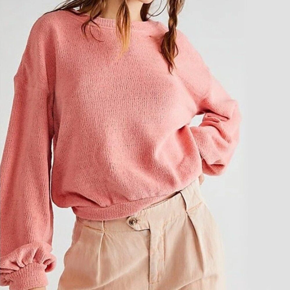 Free People Beach Happy Knit Sweater